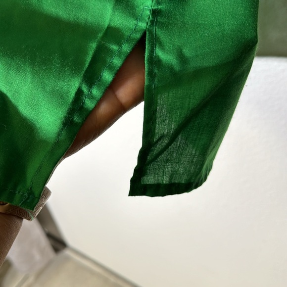 Little girl size 6 Mexican embroidered green dress - Picture 4 of 6